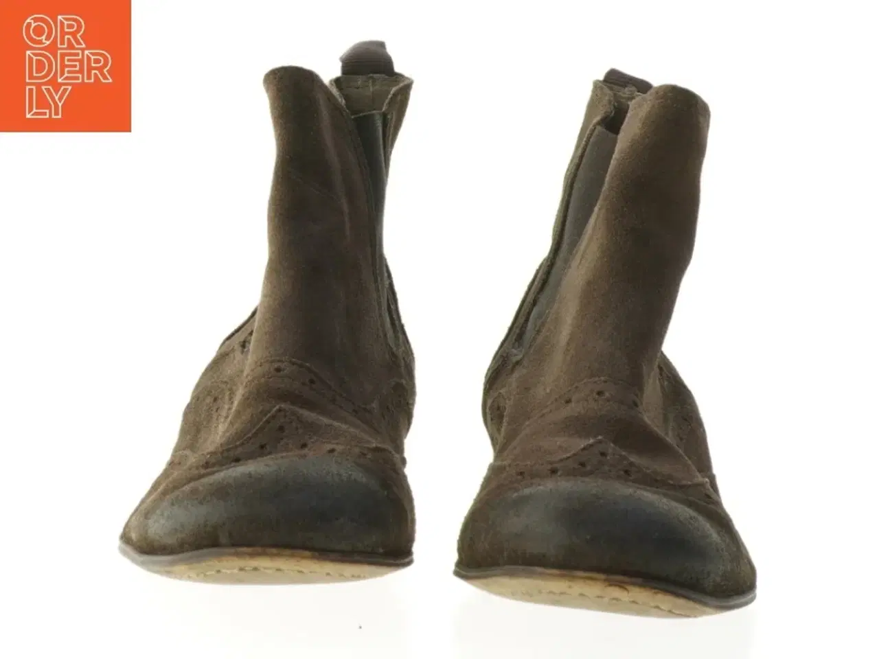 Billede 4 - Buffalo brune ruskinds Chelsea-støvler str. 39