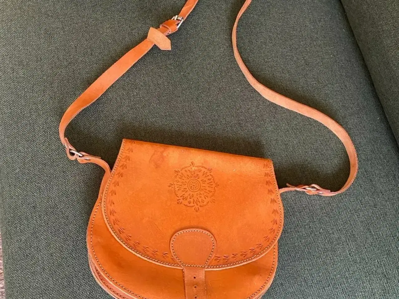 Billede 1 - Fin vintage lædertaske i flot stand 😊