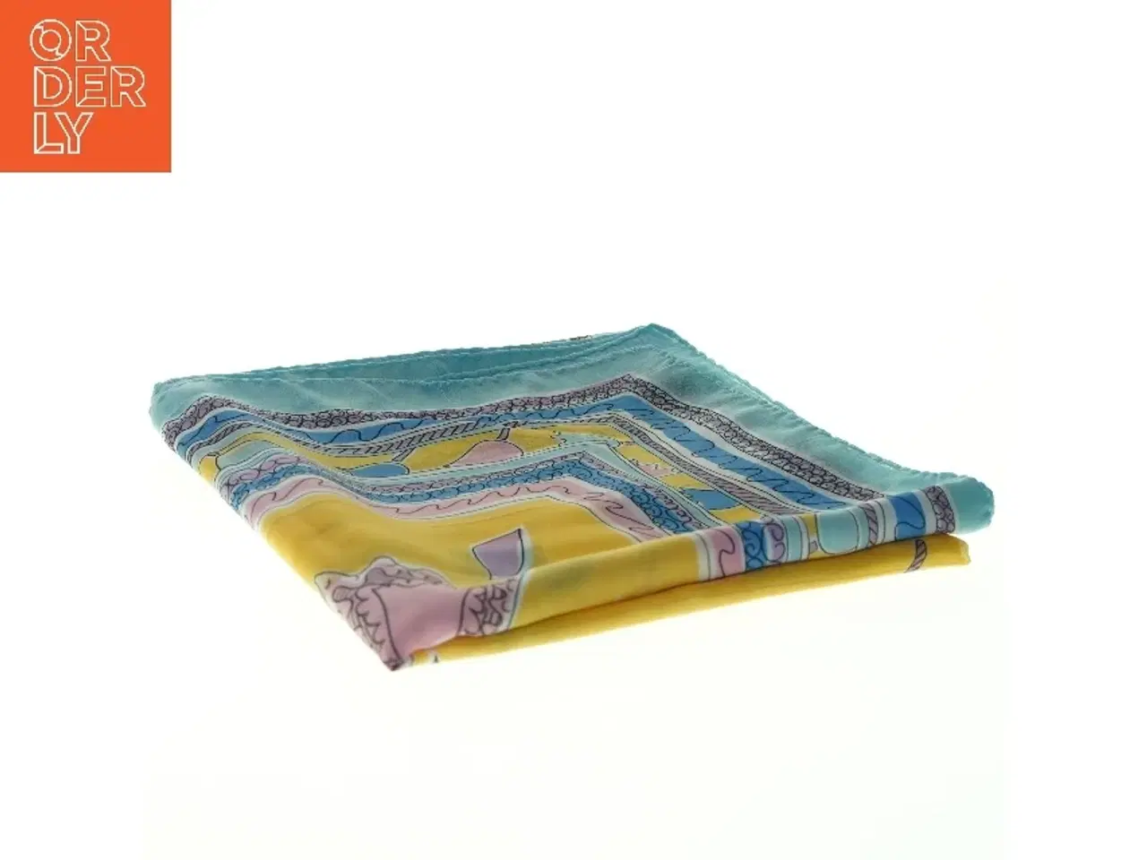 Billede 2 - Mønstret silketørklæde (str. 86 x 86 cm)