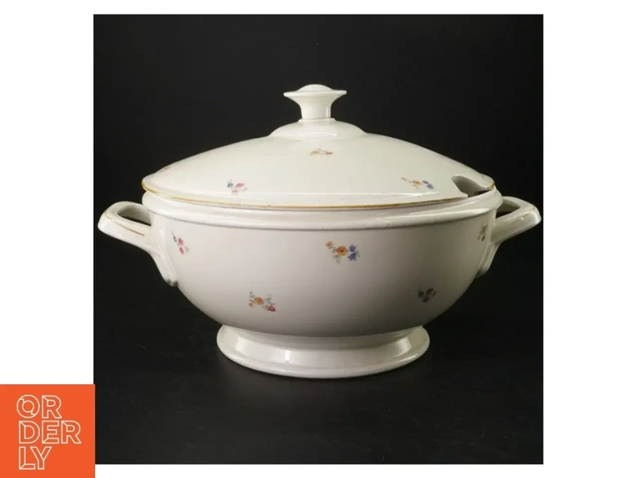 Billede 1 - Porcelænssuppegryde med låg fra Rieber (str. Ø. 25 cm. h. 19 cm)