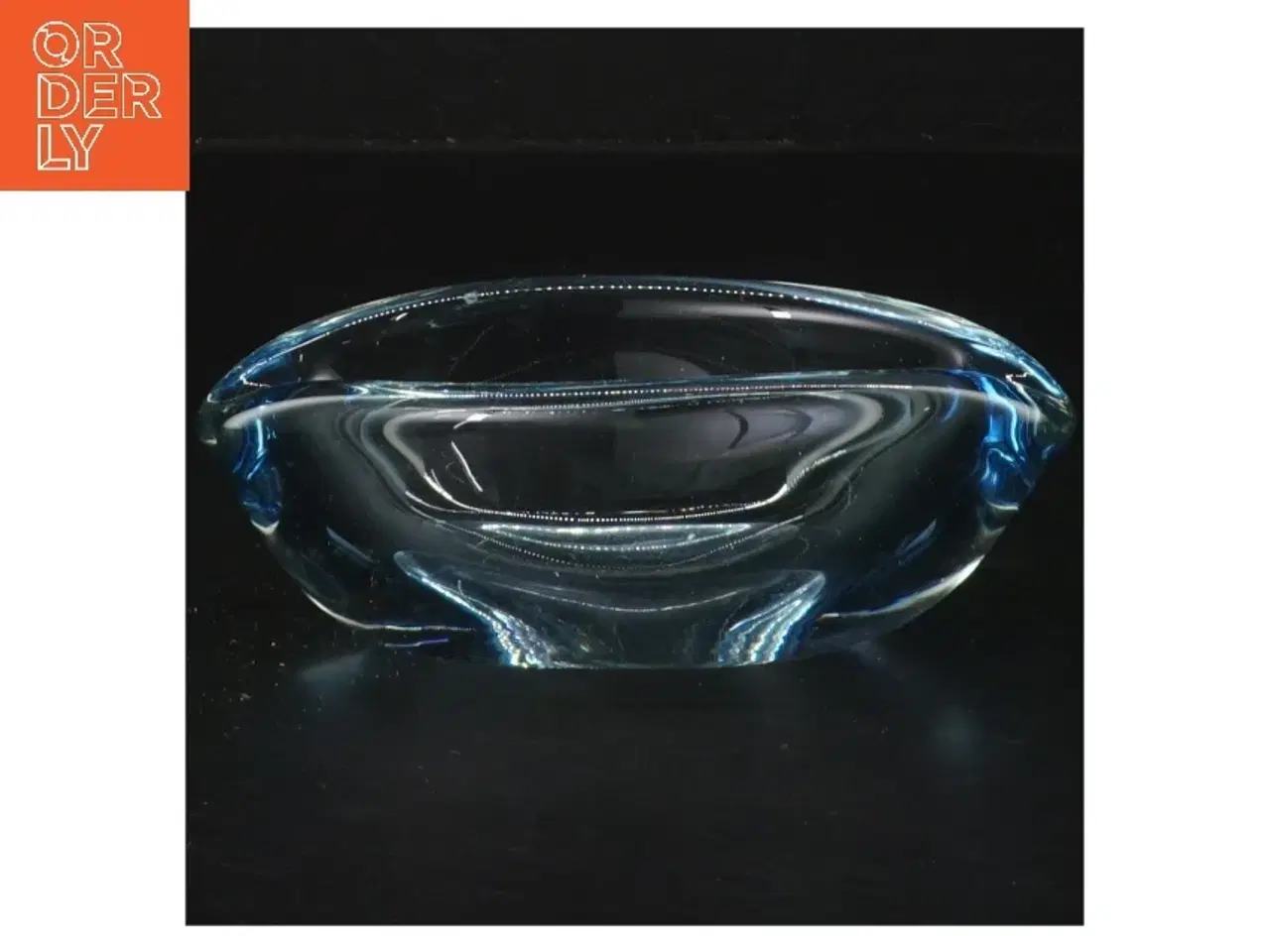 Billede 1 - Holmegaard skål i blåt glas(str. 14 cm)