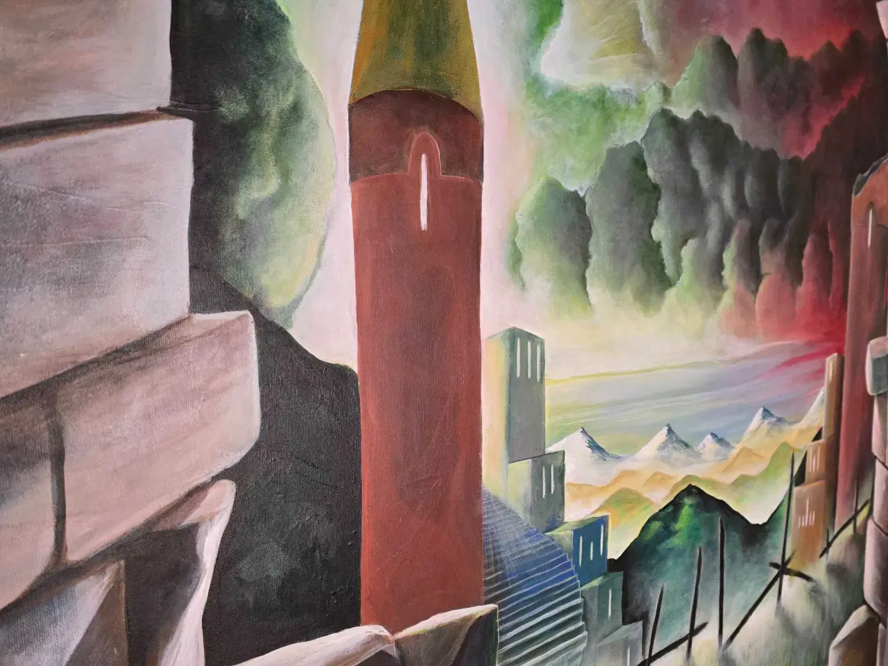 Billede 4 - Fantasy maleri Akryl på lærred 100x100