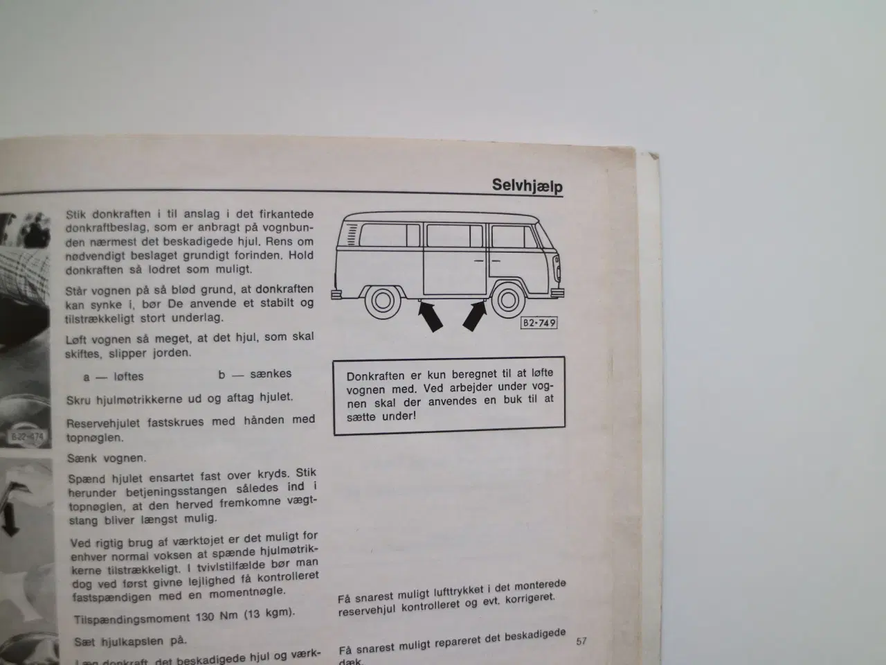 Billede 3 - VW instruktionsbog Type 2 - "rugbrød" 1978