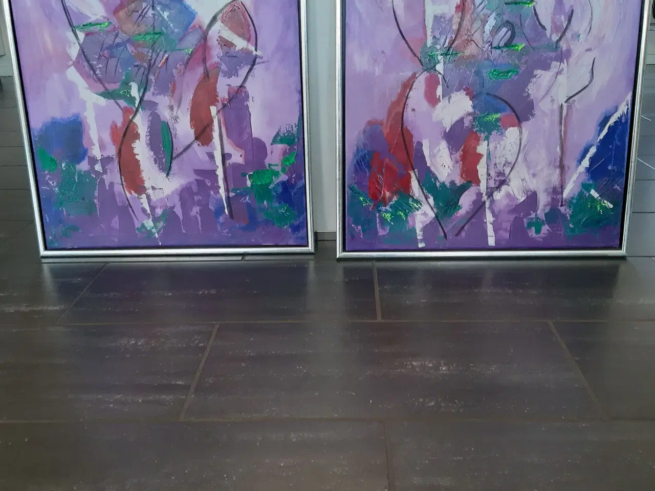 Billede 1 - 2 stk malerier, 64 x 84 cm