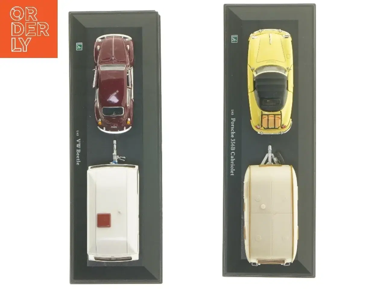 Billede 4 - Modelbiler med campingvogne (str. 26,5x9 cm)