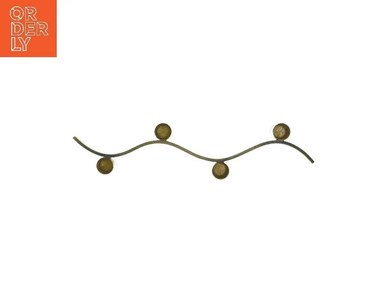 Billede 3 - Brændt messing lysestage (str. 36 cm)