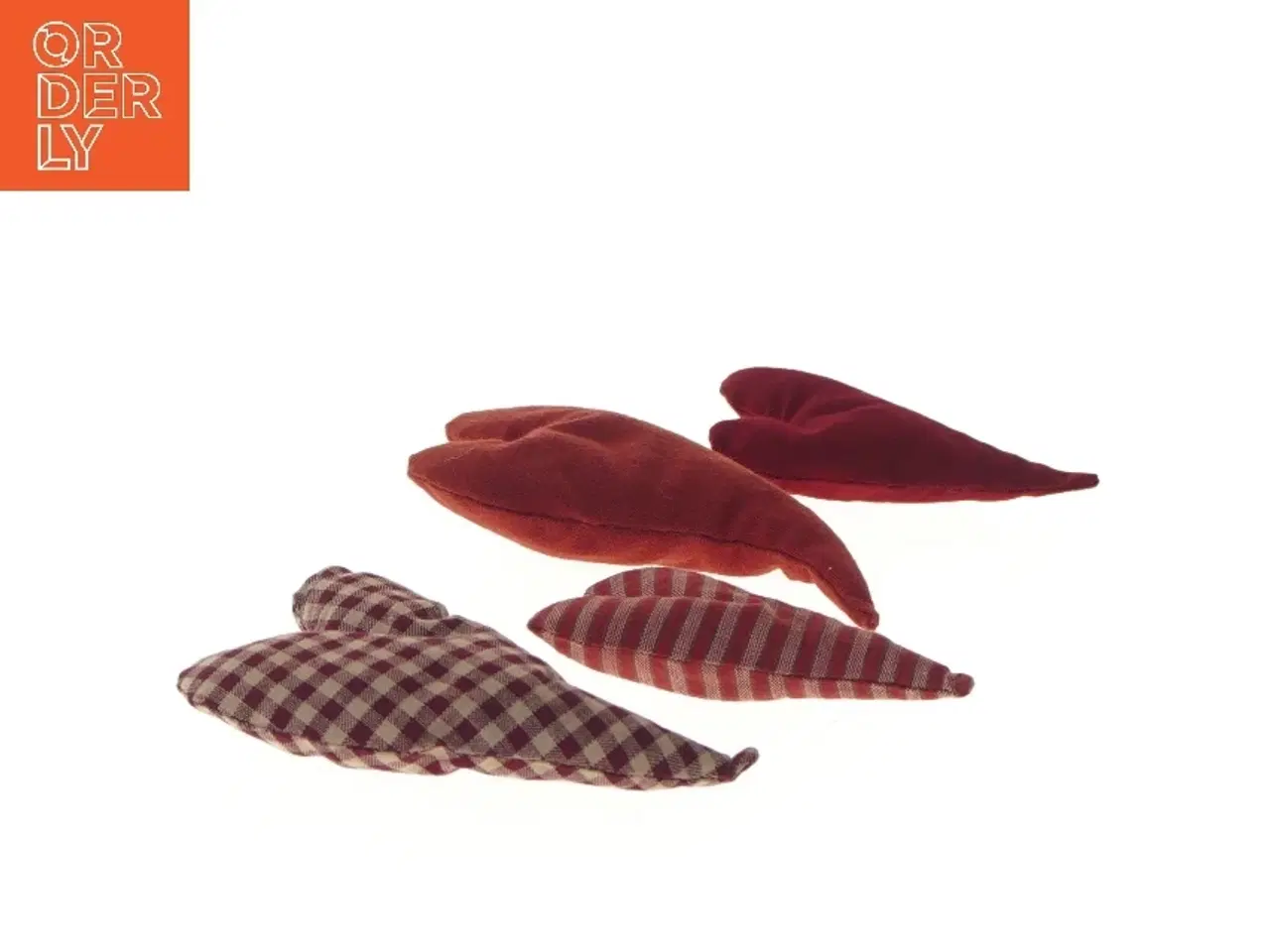 Billede 2 - Stof hjerter til dekoration (str. 10-12 cm)