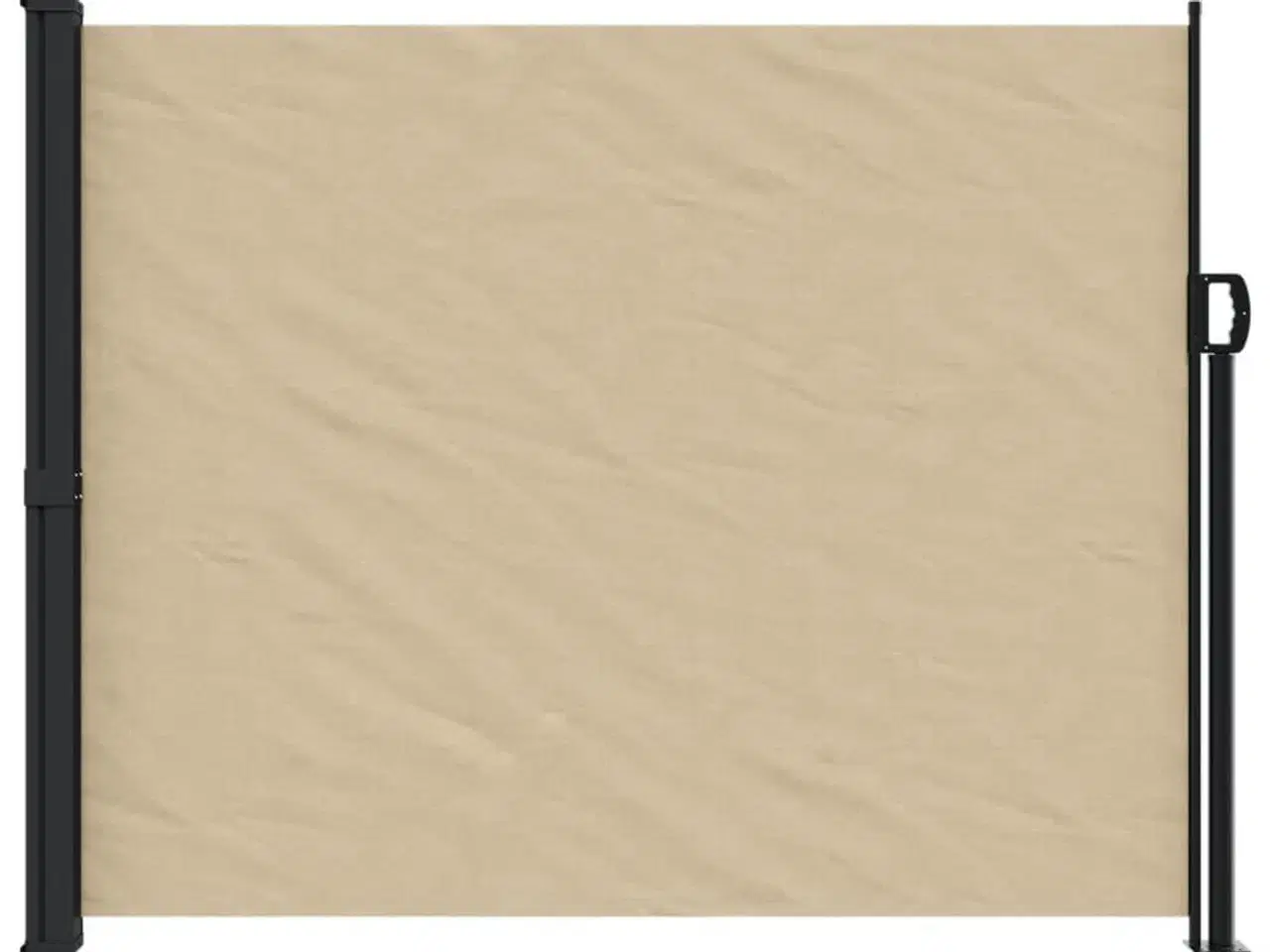 Billede 3 - Sammenrullelig sidemarkise 160x500 cm beige