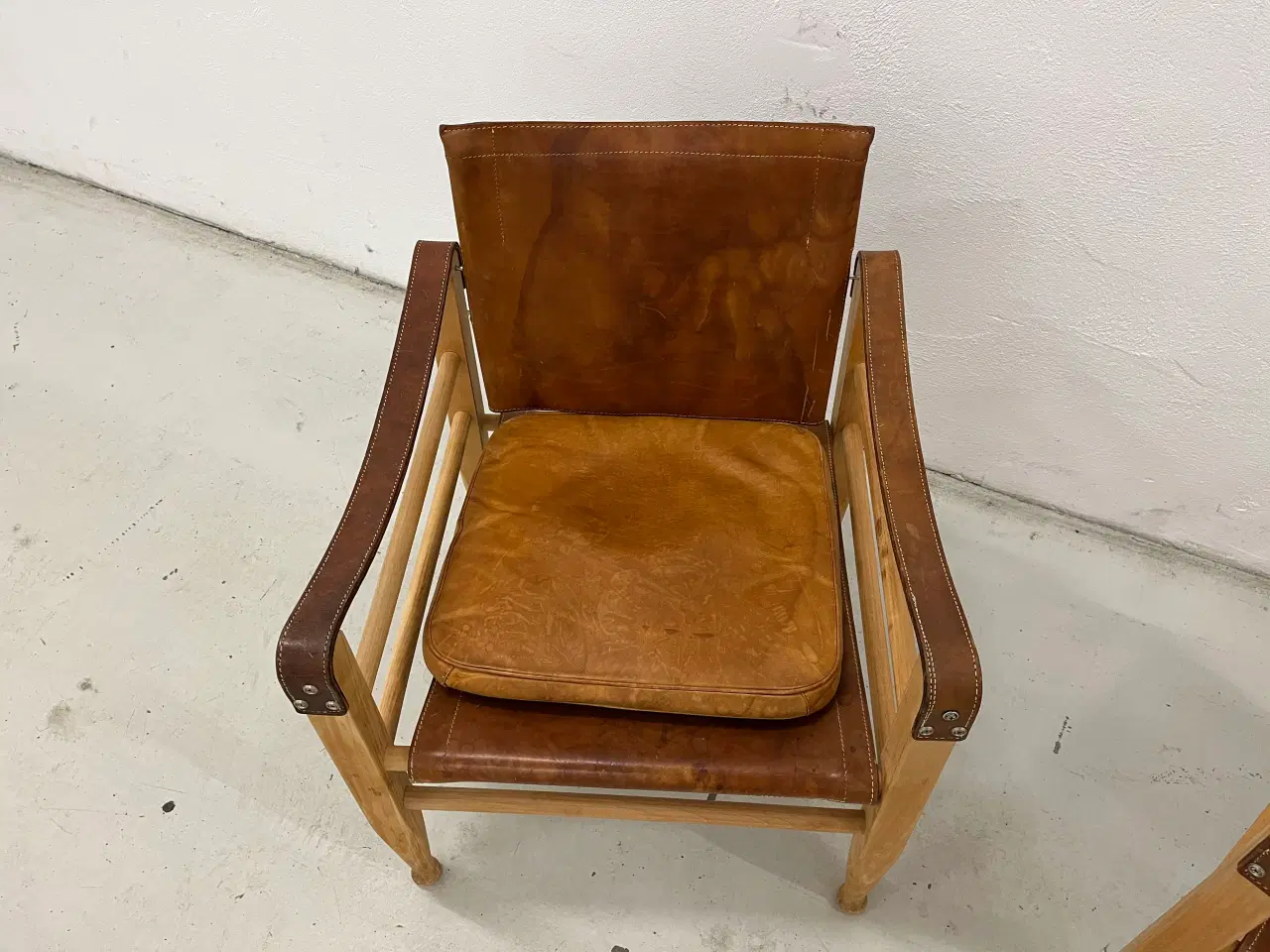 Billede 8 - Aage Bruun & Søn Safaristole med cognac kernelæder