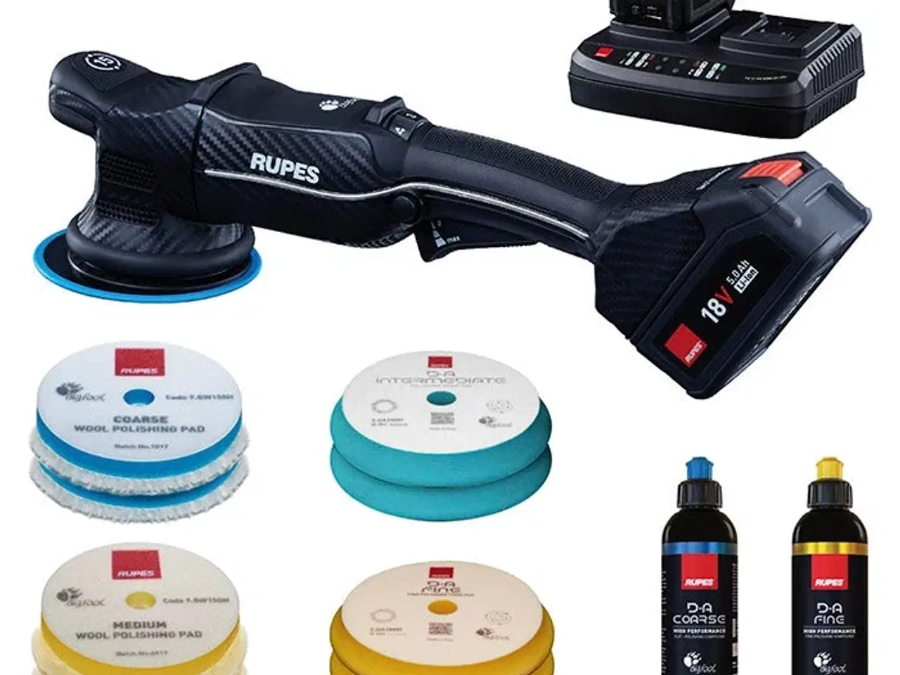 Billede 1 - Rupes HLR15 Bigfoot Ibrid Polisher BAS Kit Ø125mm