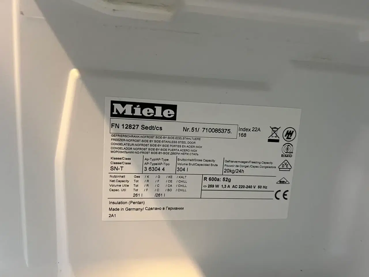 Billede 4 - Fryseskab MIELE FN 12827