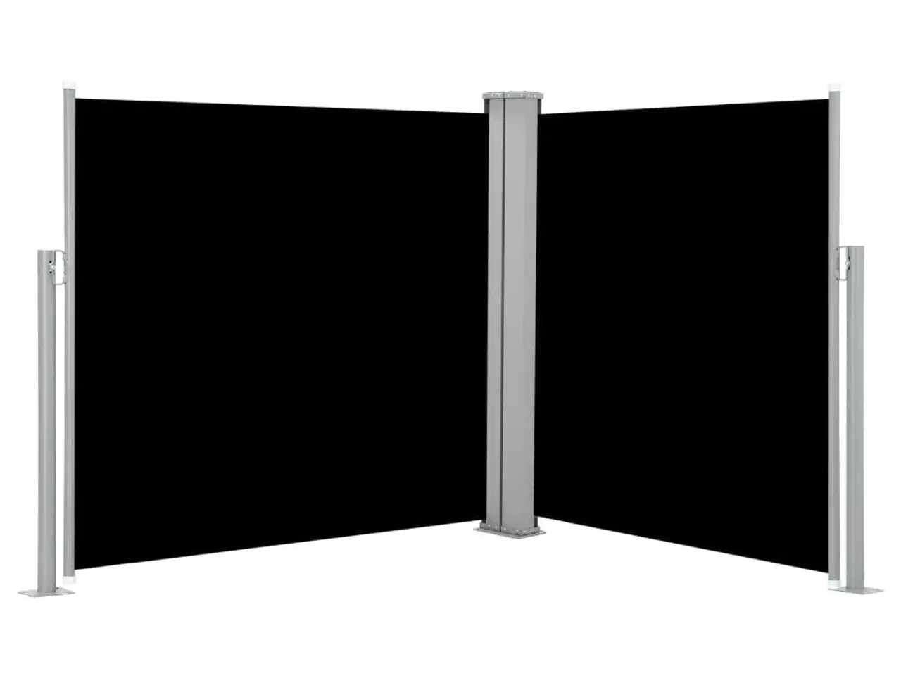 Billede 1 - Sammenrullelig sidemarkise 100 x 600 cm sort