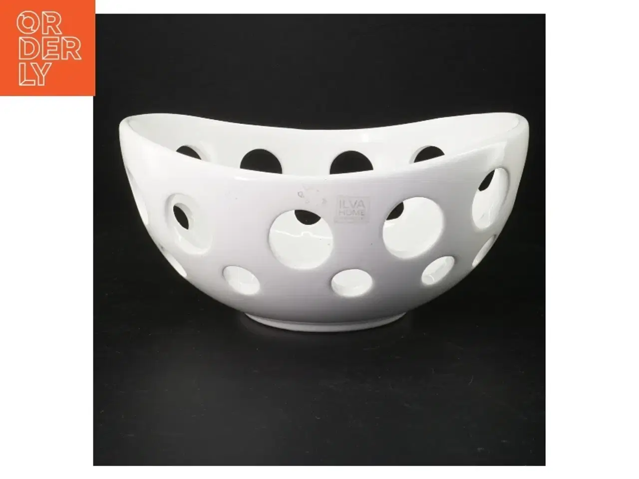 Billede 1 - Hvid porcelæns frugtskål (str. 28 cm)