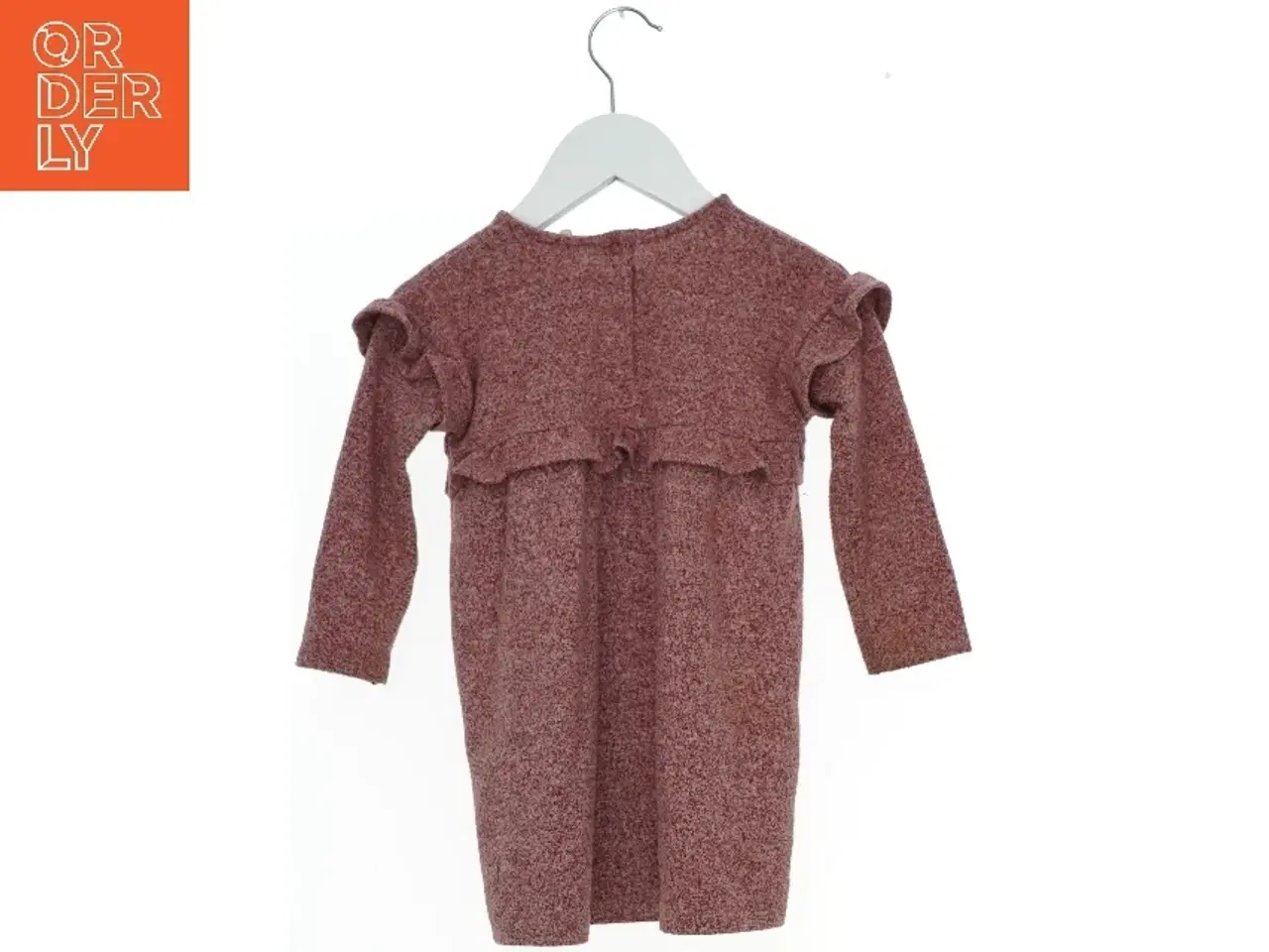 Billede 2 - Rød børnekjole med flæsedetaljer fra Luca & Lola (str. 86)