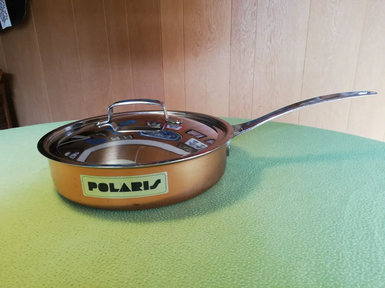 Billede 1 - Polaris kobberpande med låg i rustfrit stål Ø 25 c