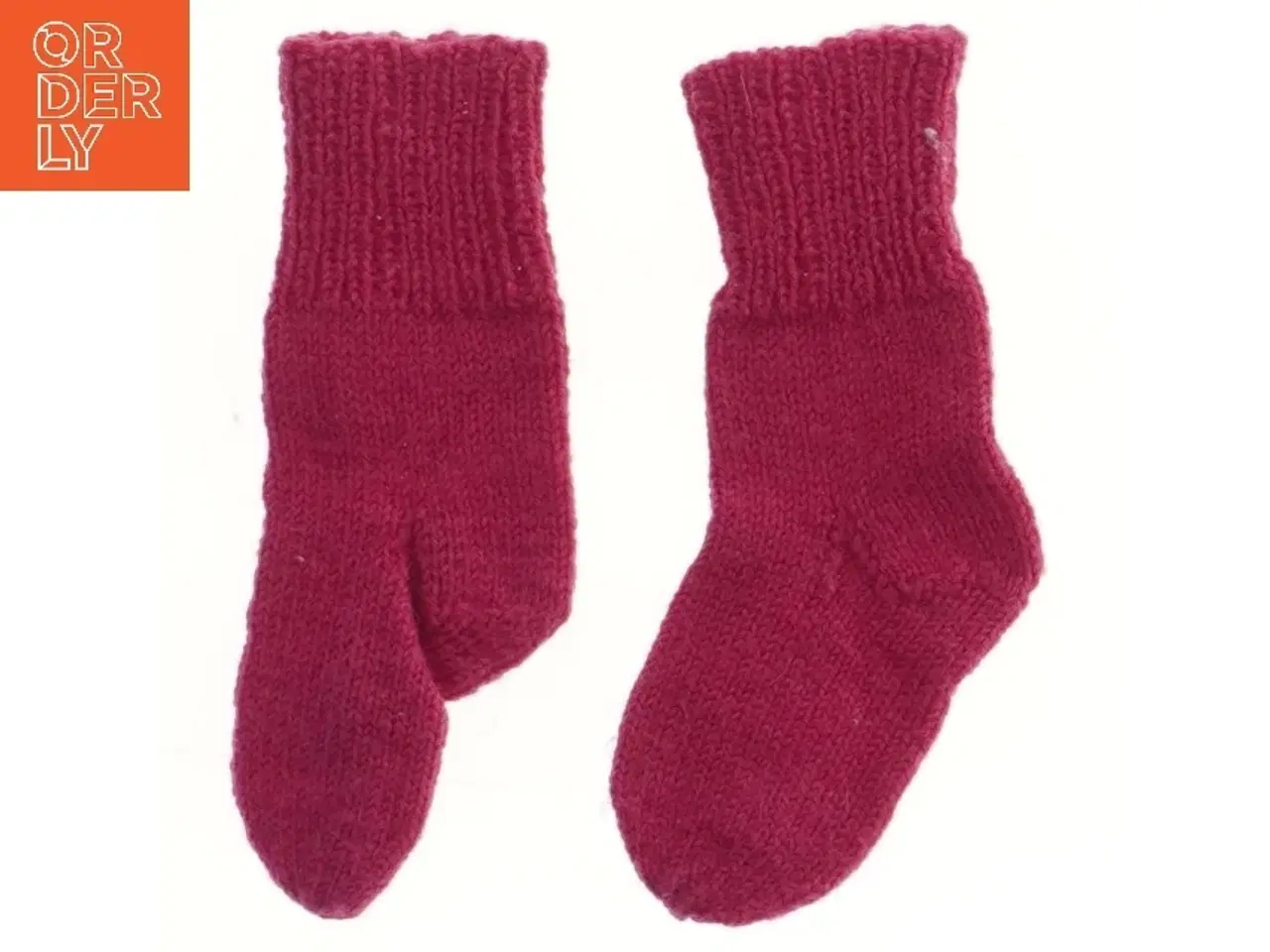 Billede 2 - Røde uldsokker til børn (str. 20 cm)