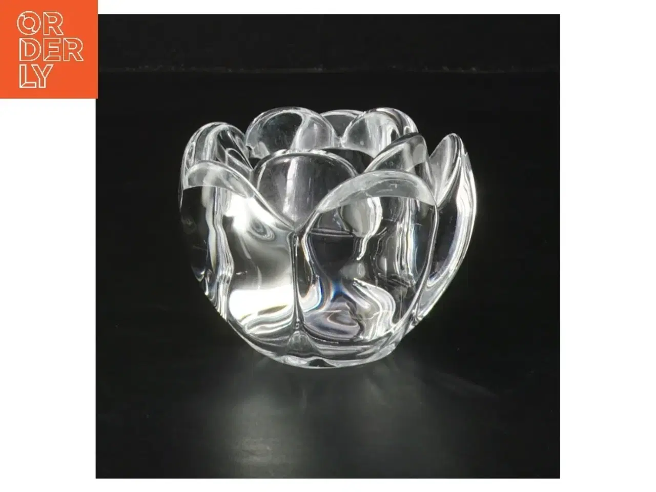 Billede 1 - Glas lysestage fra royal copenhagen(str. Ø 8 cm)