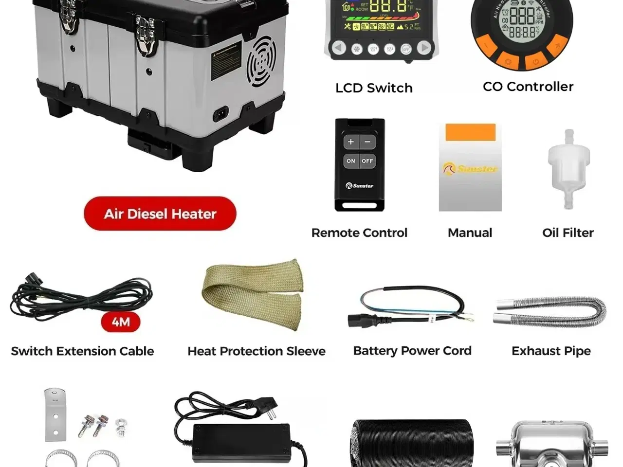 Billede 2 - Sunster Dieselfyr TB10PRO 8kW CO-alarm