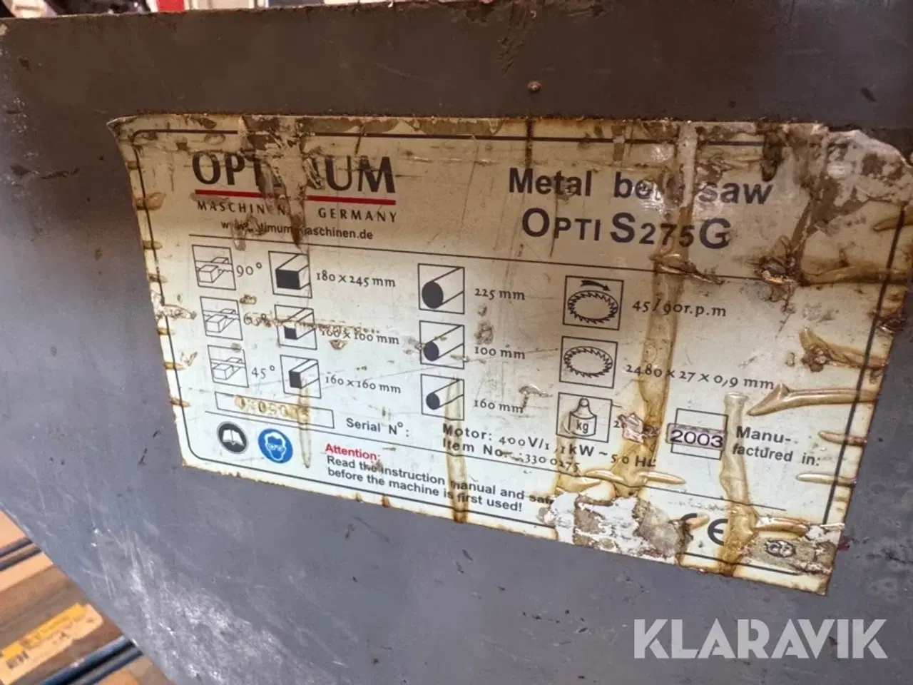 Billede 5 - Sav Optimum Opti S275G