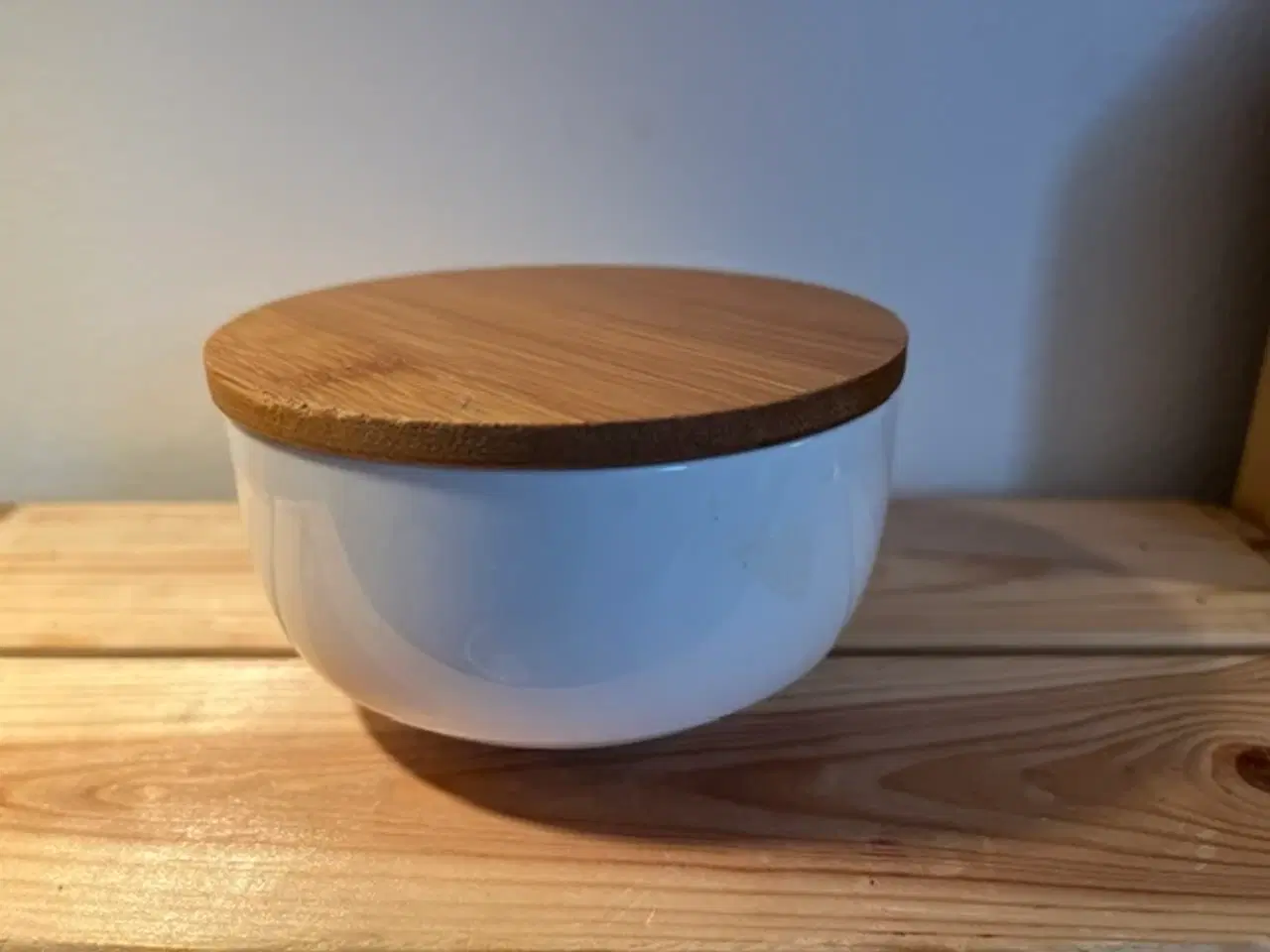 Billede 4 - Sød Anna & Clara opbevaringsskål m/trælåg D 10,6cm