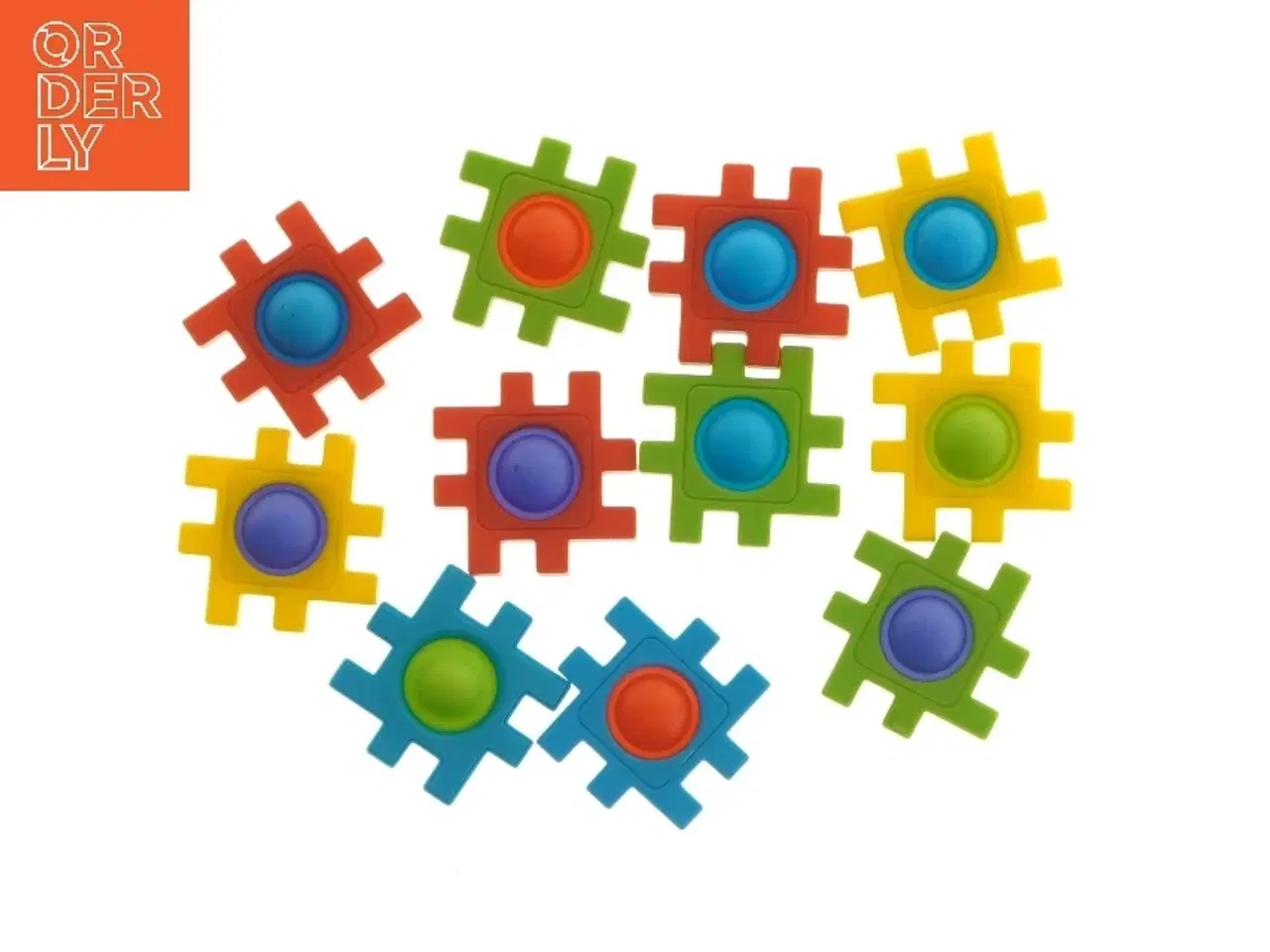 Billede 1 - Farverige fidget blokke (str. 4x4 cm)