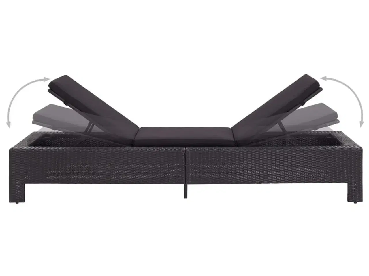 Billede 6 - Solseng med hynde polyrattan sort