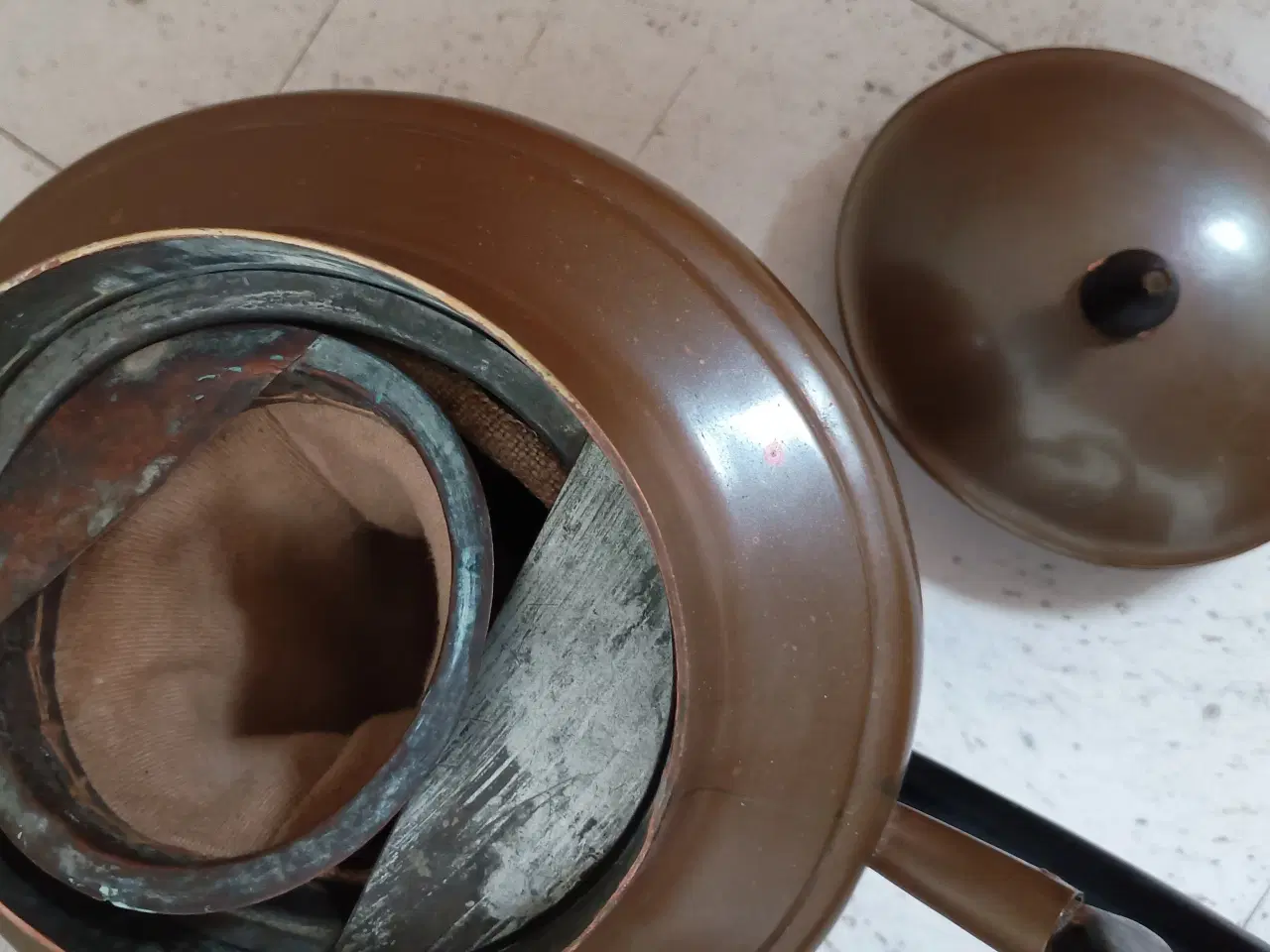 Billede 6 - Gammel tekedel i kobber.