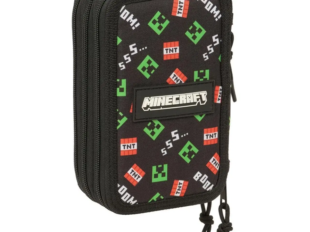 Billede 5 - Minecraft tredobbelt penalhus - sort, 12,5 × 19,5 × 5,5 cm - 37 dele