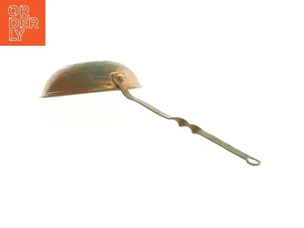 Billede 2 - Vintage kobber ske øse med snoet messing håndtag(str. Ø 9 cm)
