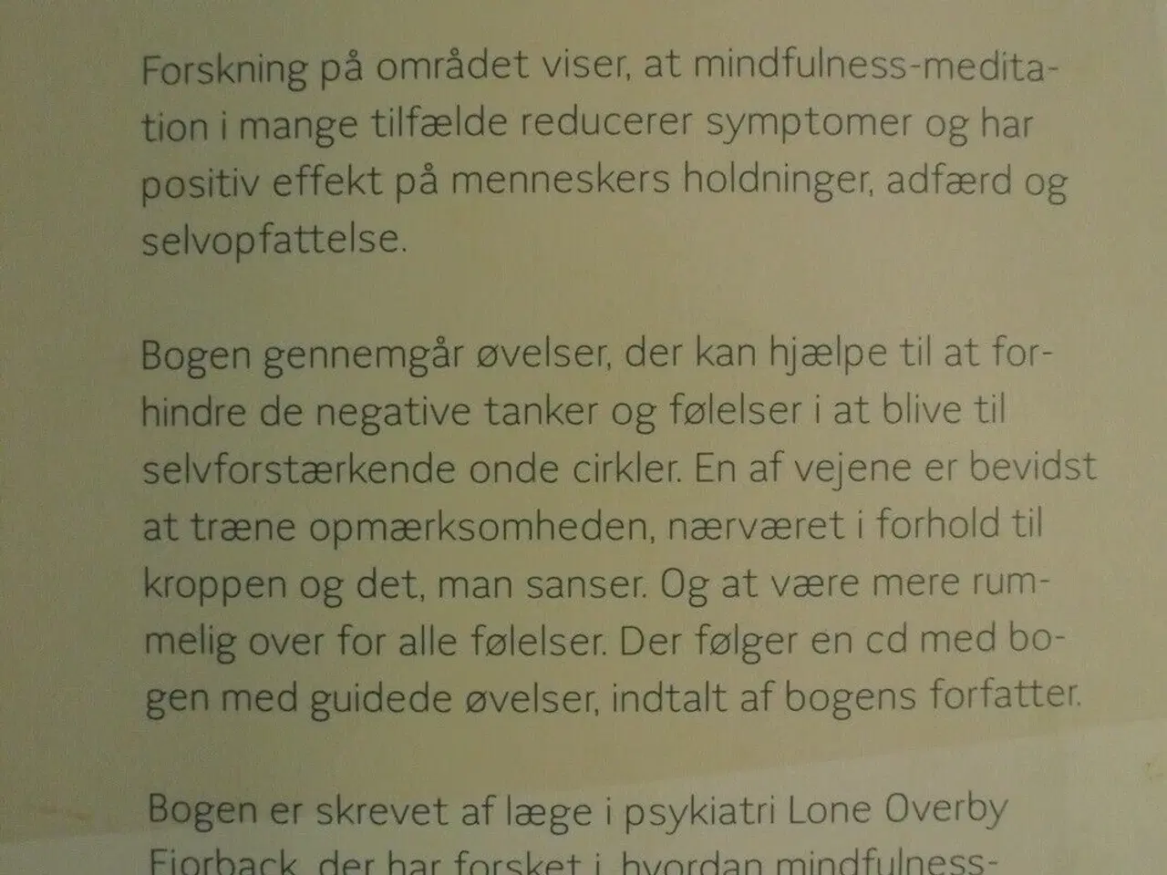 Billede 4 - mindfulness inkl. cd, af lone overby fjorback, emn