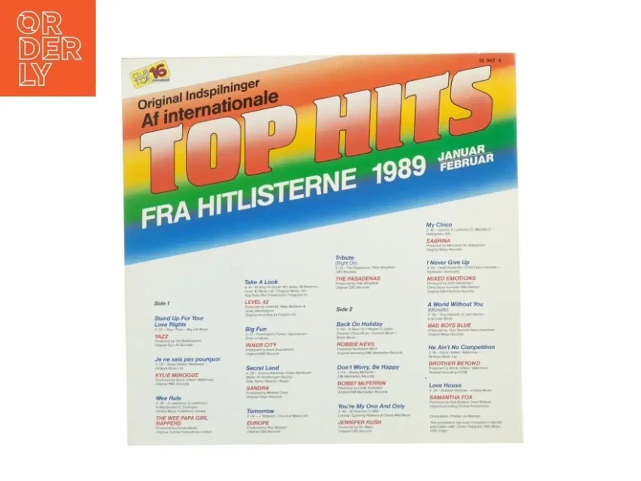 Billede 4 - Vinylplade &#39;Top Hits 1989&#39; (str. 31 x, 31 cm)