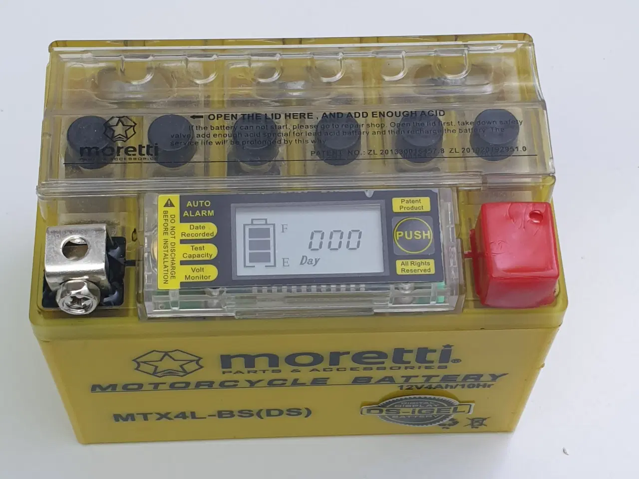 Billede 3 - NY! 12V 4Ah 10h 50A GEL Moretti Batteri med LCD