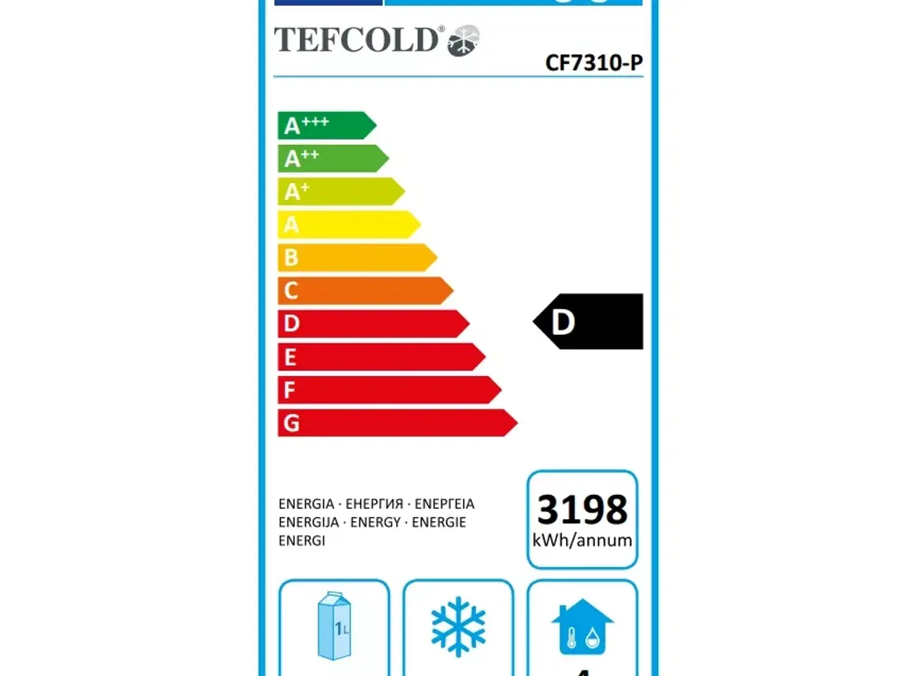 Billede 4 - Tefcold CF7310/-SP Frysebord GN1/1 – 3 Døre