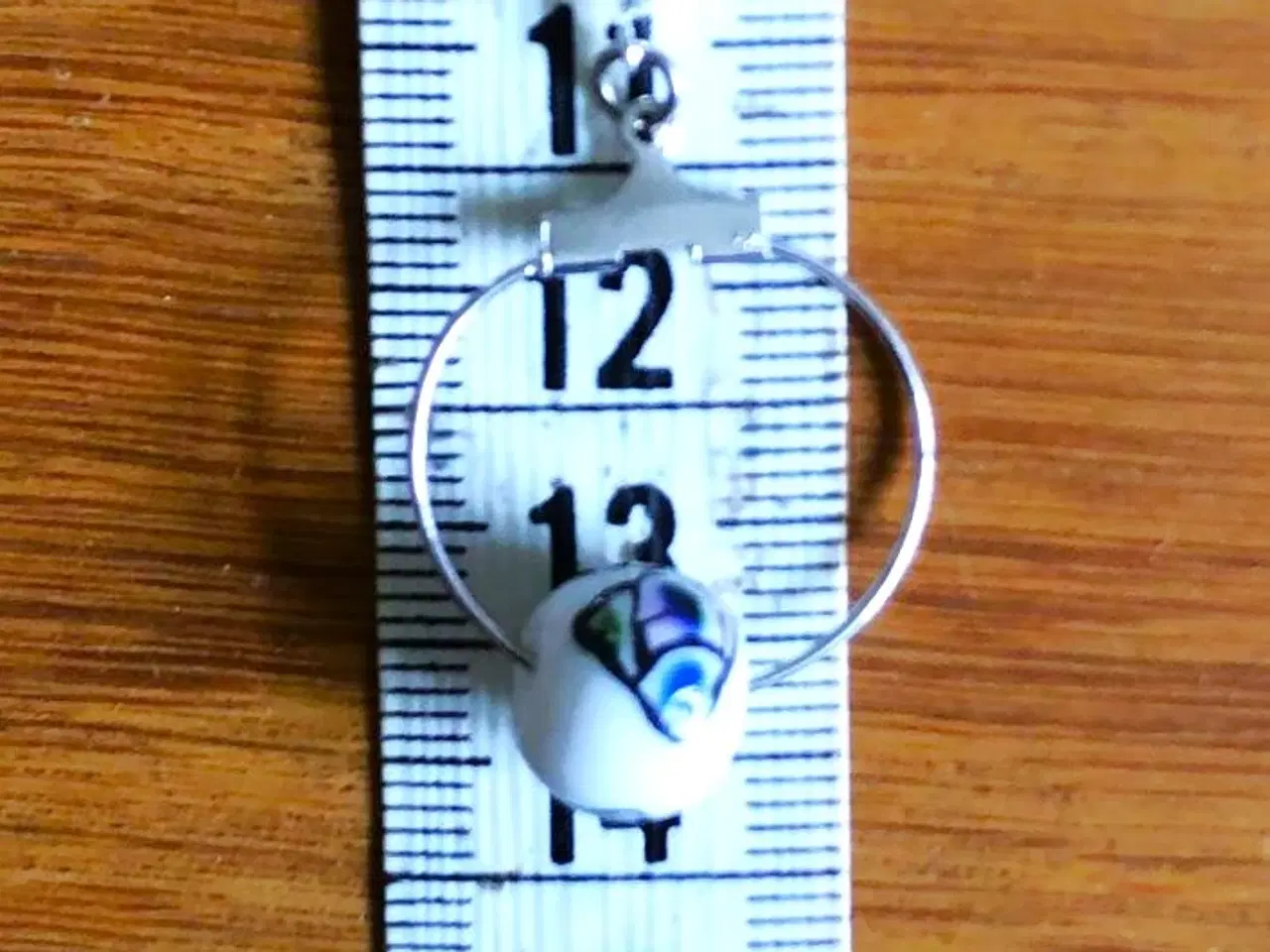 Billede 3 - Øreringe eller øreclips med keramik-perler