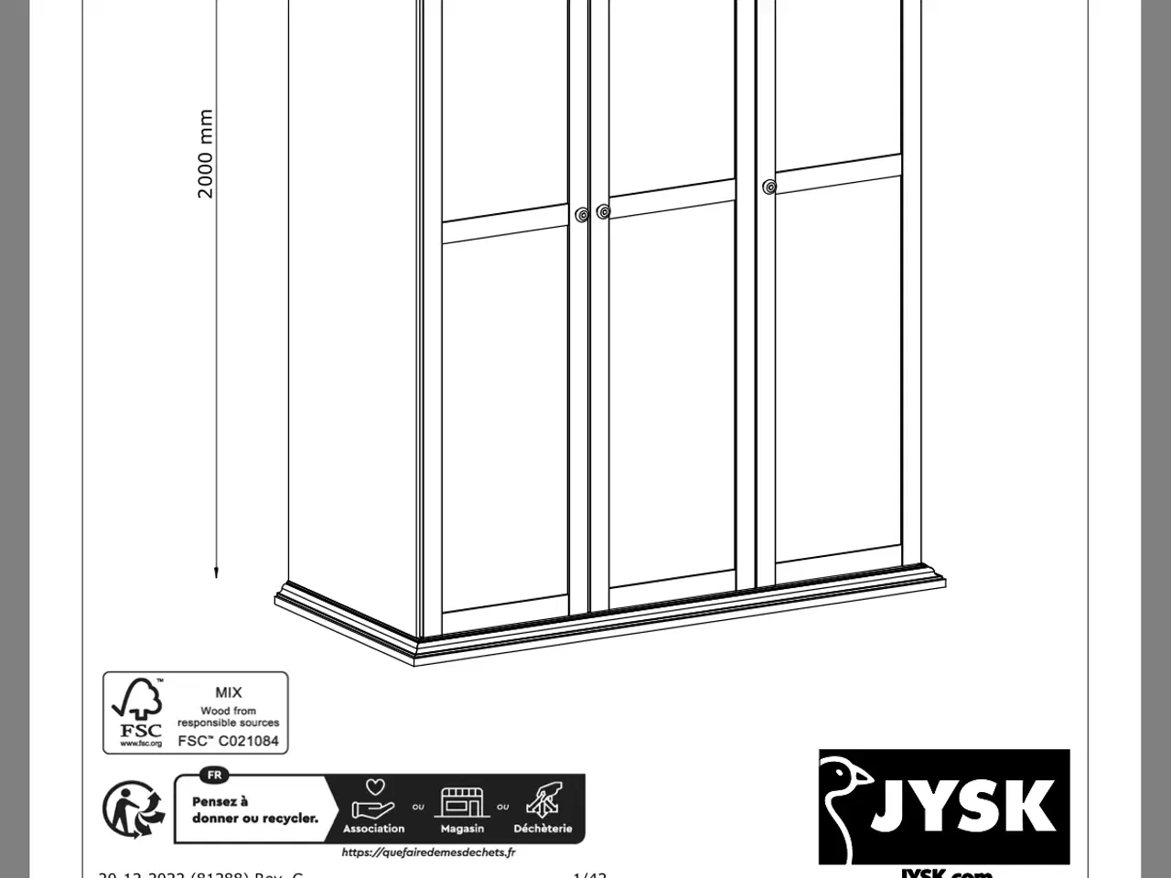 Billede 6 - Fredensborg garderobeskab fra Jysk