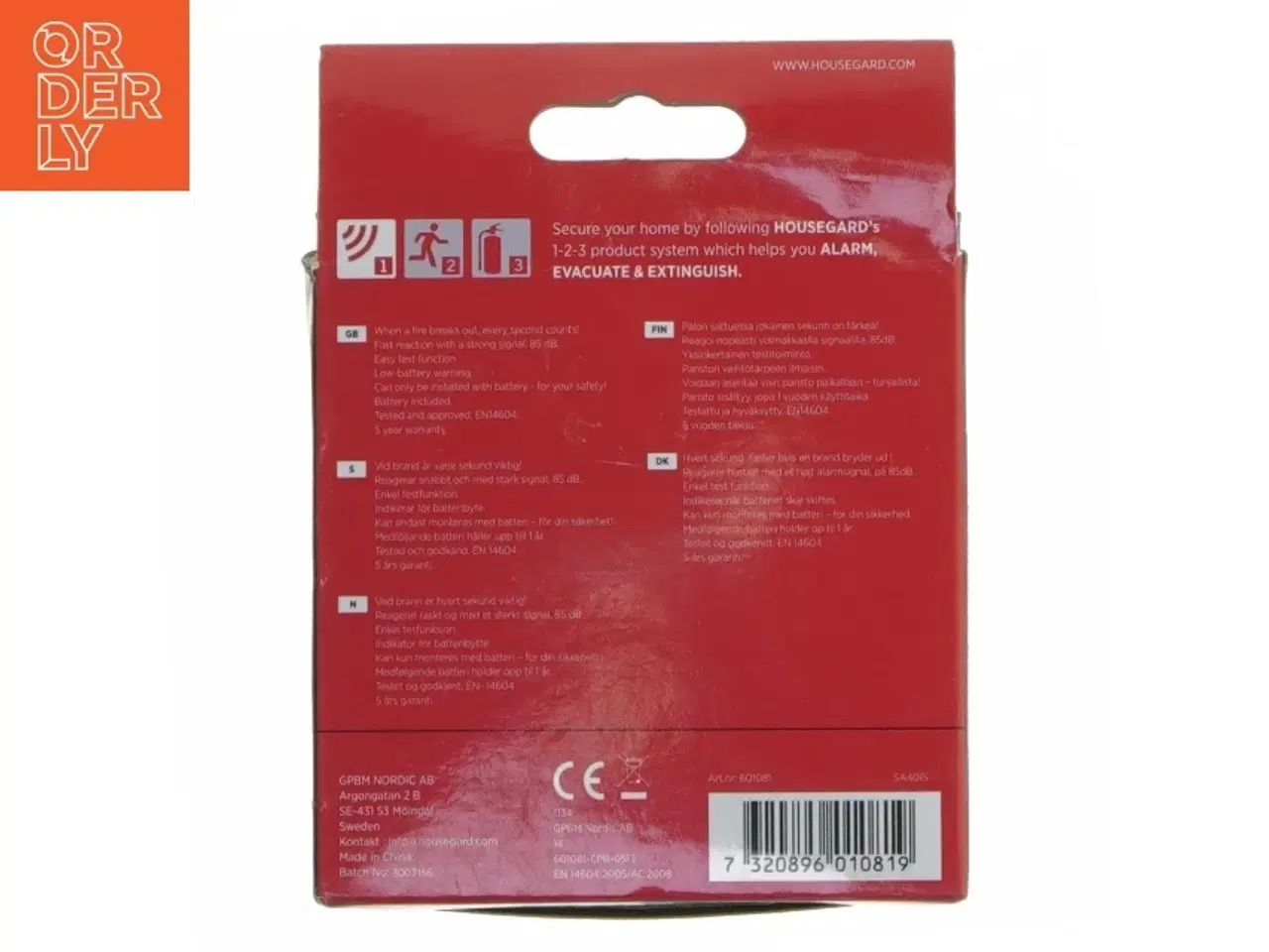Billede 4 - Housegard røgalarm fra Housegard (str. Ø 10 cm)