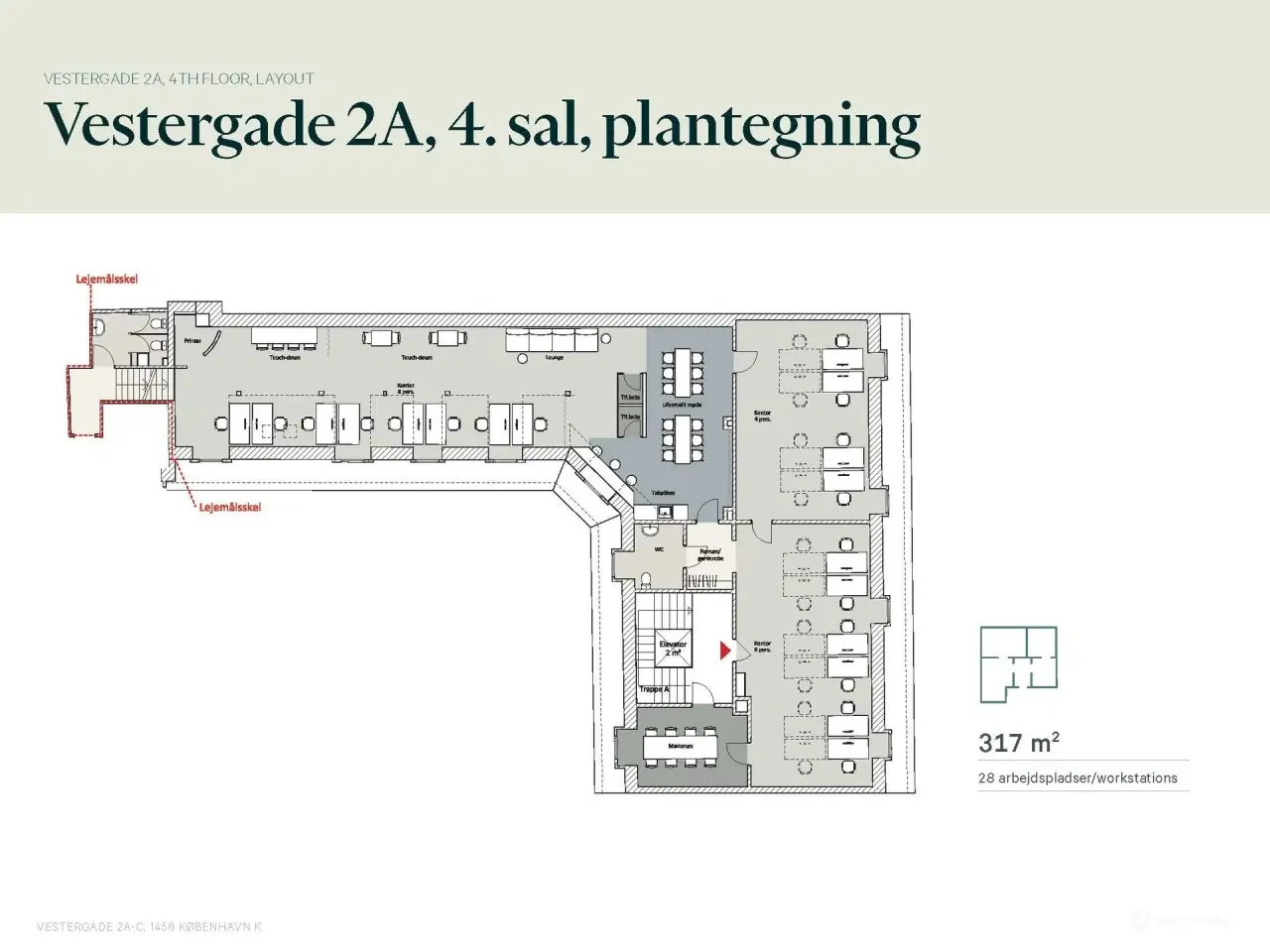 Billede 8 - Kontor med tagterrasse i Indre By