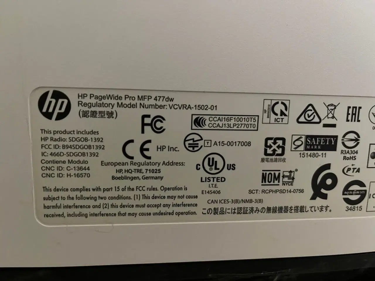Billede 4 - Printer, HP PAGEWIDE PRO MFP 477dw