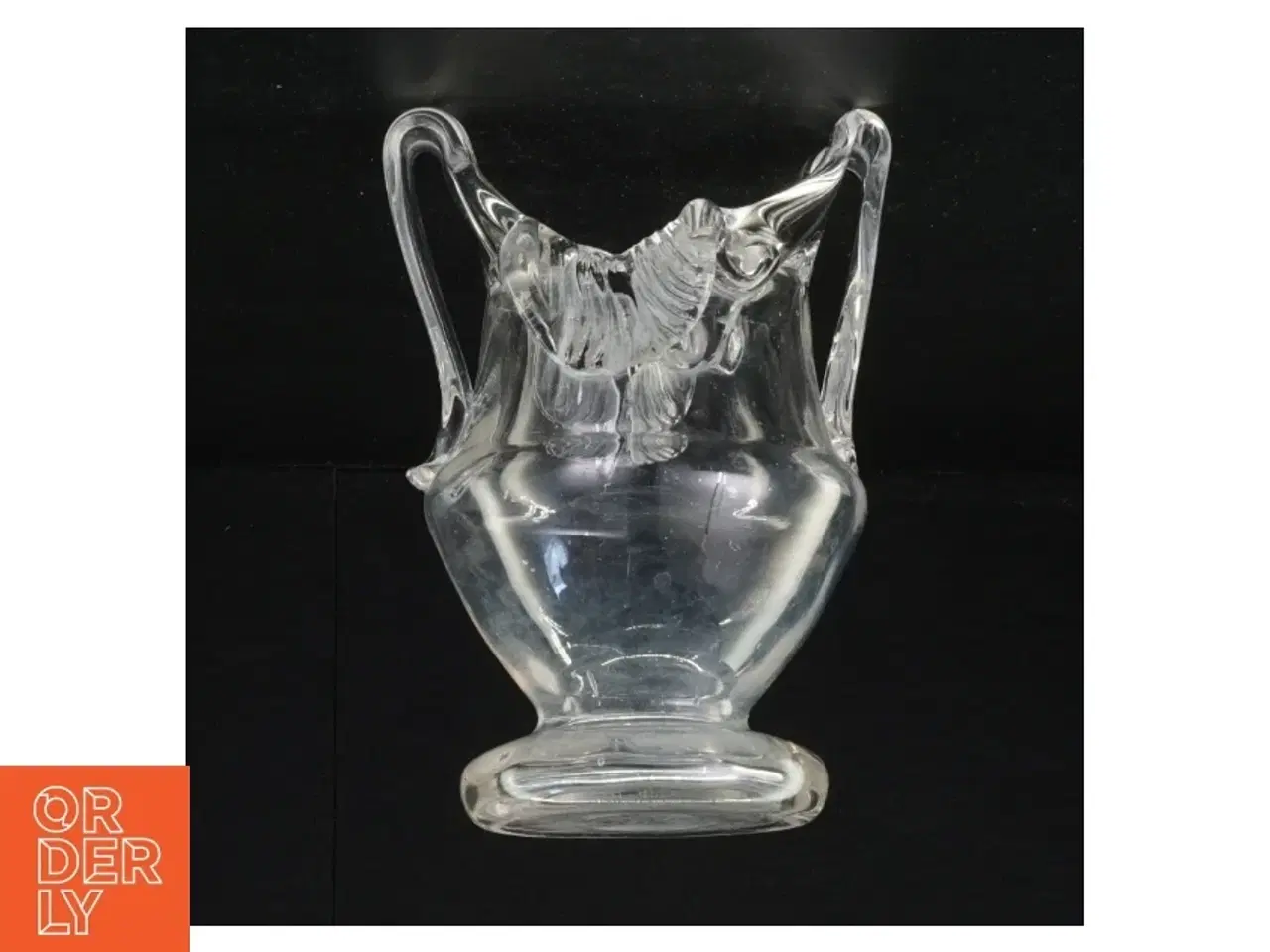 Billede 3 - Krystal Glas mundblæst henkel vase (str. 16 x 12 x 10 cm)
