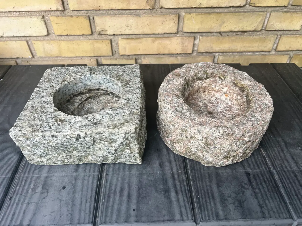 Billede 1 - Granitstene t/Lys el. Blomster (Evt. Sukkulenter)