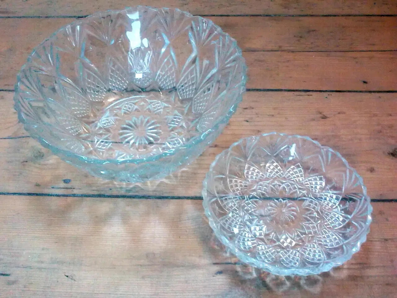 Billede 4 - Ananas asiet og skål i glas vintage 2 DELE