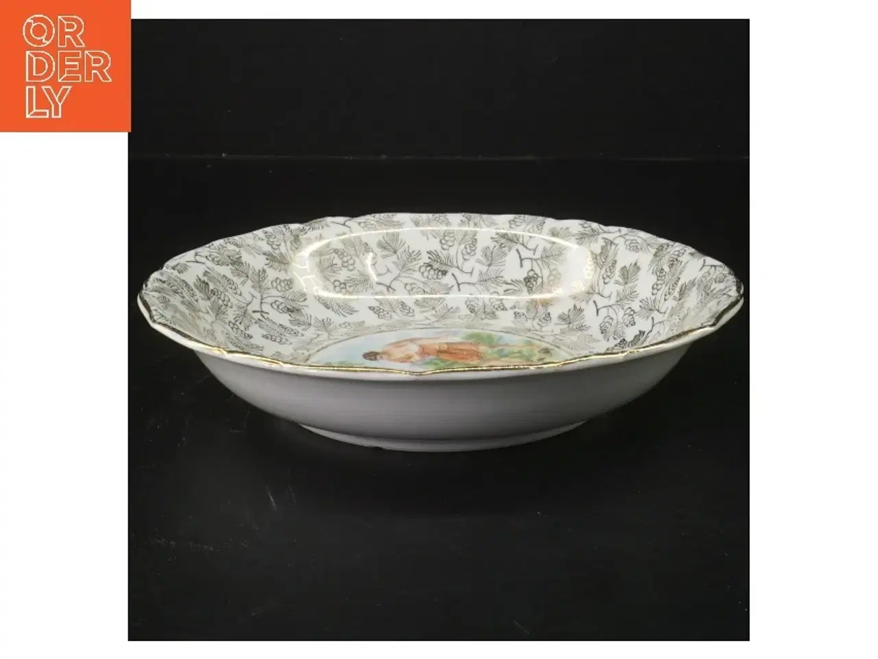 Billede 2 - Dekorativ tallerken med guldmønster fra Bavaria (str. Ø 20 cm)