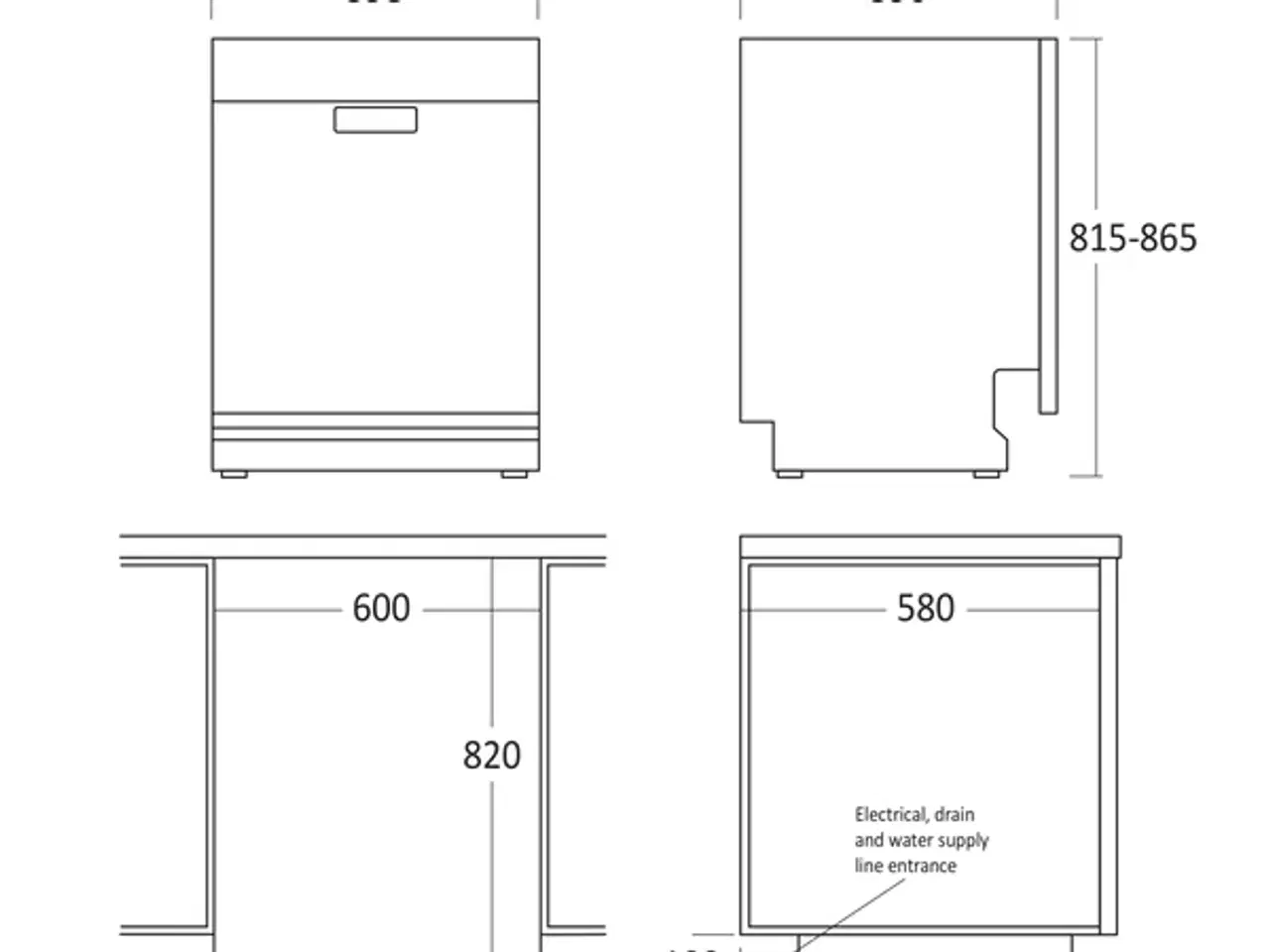 Billede 10 - Indbygningsopvaskemaskine 815 x 598 x 590 mm