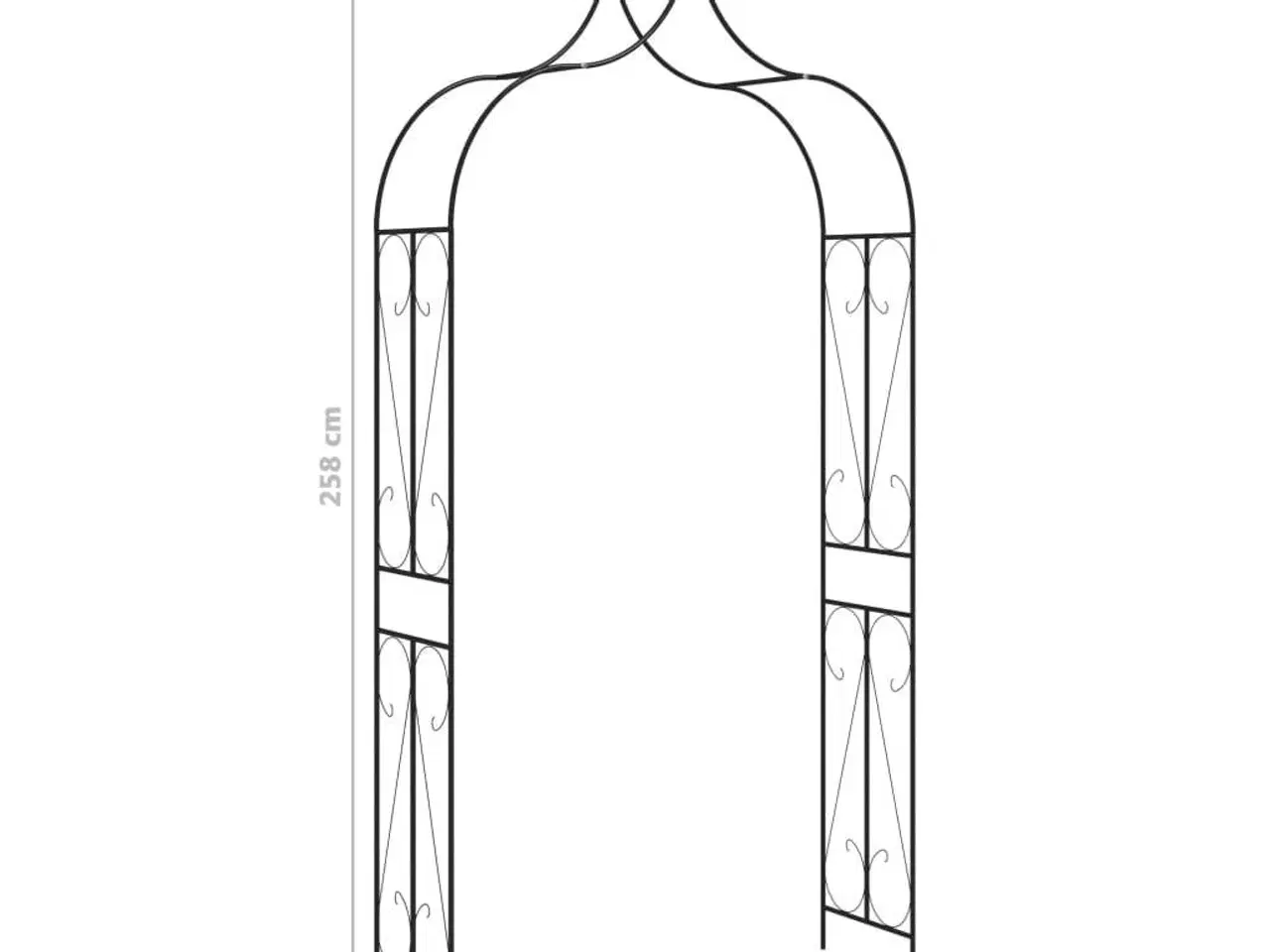 Billede 5 - Havebue 120x38x258 cm jern mørkegrøn