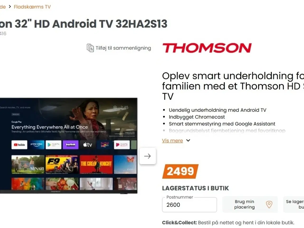 Billede 6 - Thomson 32" Android Smart Tv 2023
