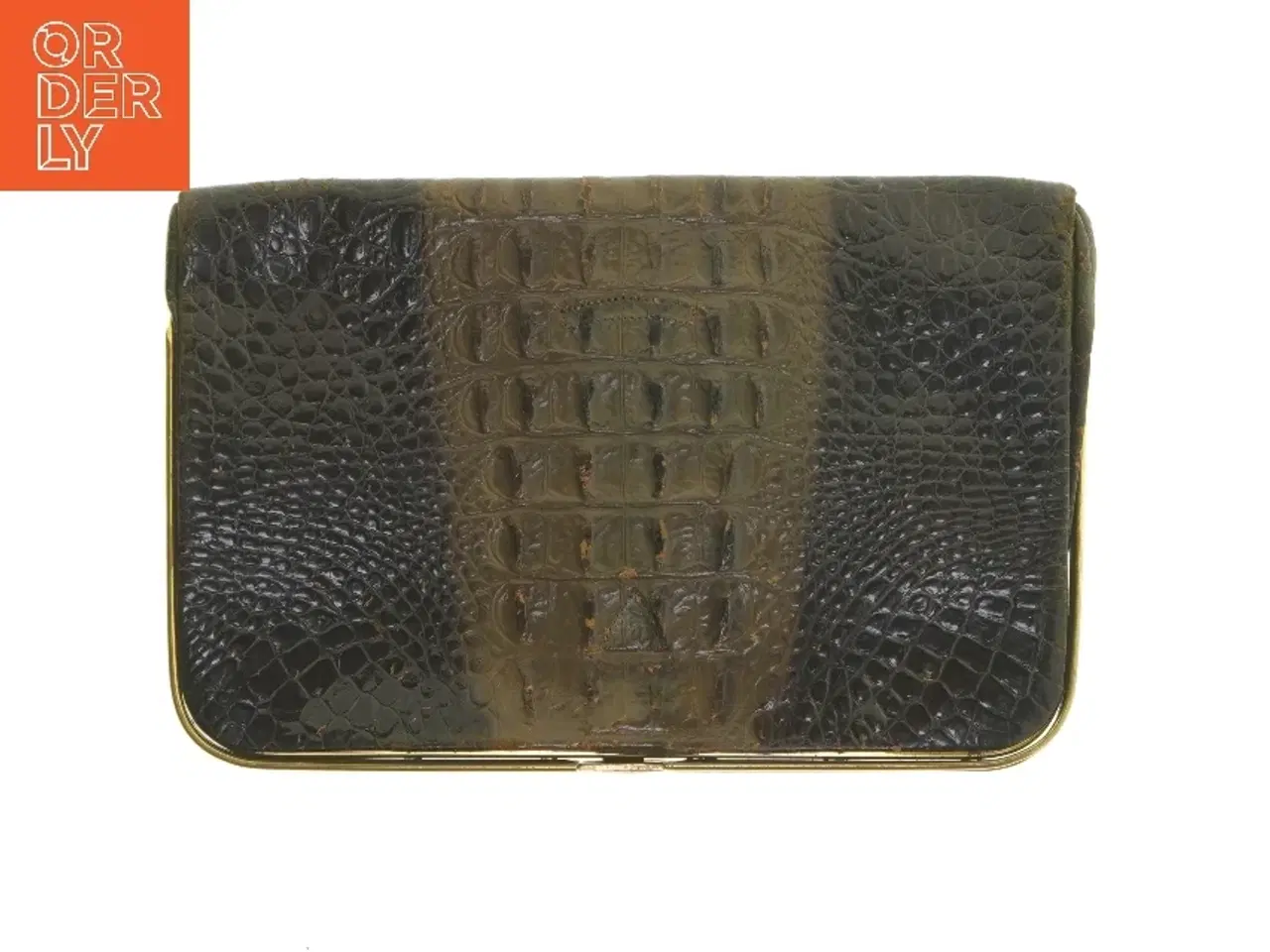 Billede 3 - Taske af krokodillelæder (str. 27,5x18 cm)