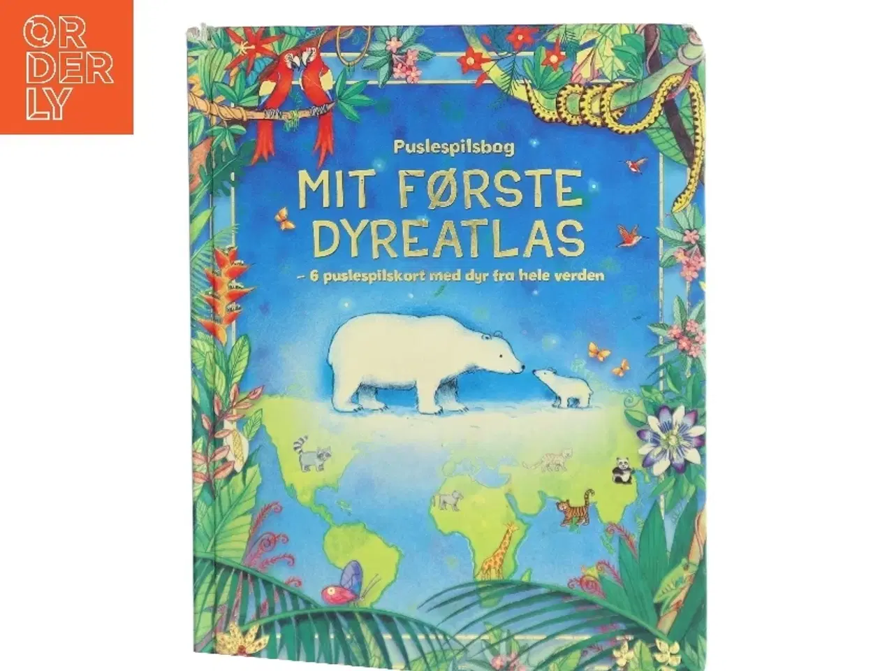 Billede 1 - Mit første dyreatlas : 6 puslespilskort med dyr fra hele verden (Bog)