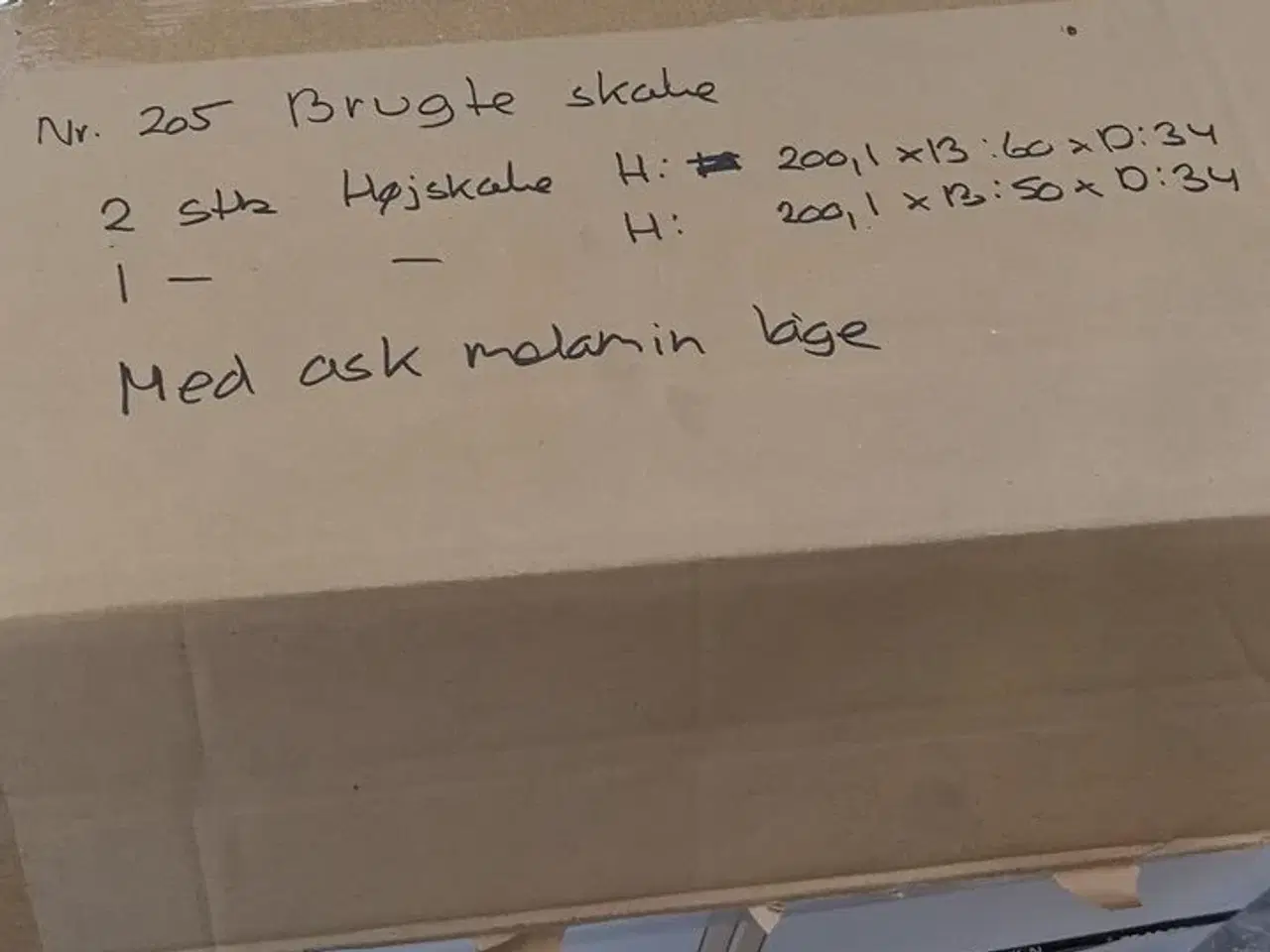 Billede 2 - 3 stk. Brugte højskabe med låge