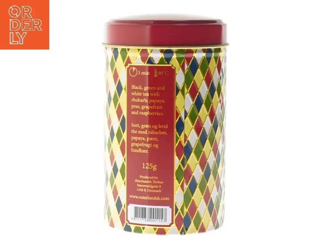 Billede 3 - Østerlandsk Harlekin Tea dåse fra Østerlandsk (str. Ø 8,5 cm længde 14,5 cm)