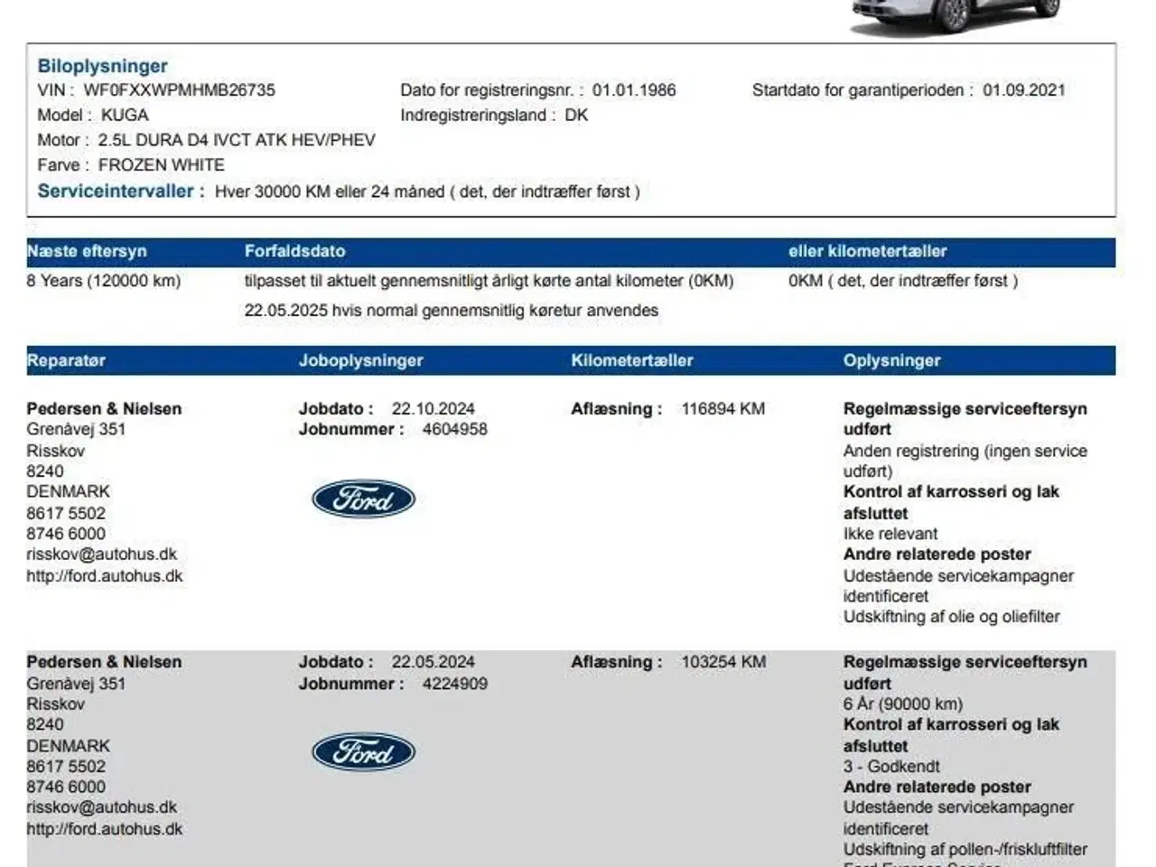 Billede 18 - Ford Kuga 2,5 Plugin-hybrid Titanium X CVT 225HK 5d Trinl. Gear